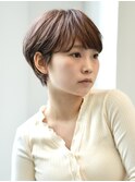 オリーブベージュ/ウェットヘア/ショートヘア/30代/40代/50代