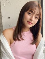 エトラ 渋谷店(etora)&nbsp;◎前髪 ネビージュ ボブルフ 黒髪 ワンレン 小顔 "