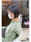 韓国ツヤカラーおしゃれに丸み大人ショート