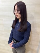 ハノン(Hanon)&nbsp;ボルドーカラー×ゆるっと流しバング