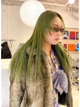 ルーム(Loom.) ハイトーン顔周りレイヤーカットケアブリーチブリーチカラー