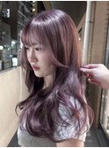 【macana指名】くすみピンクベージュケアブリーチレイヤー