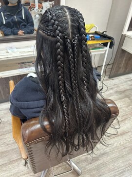 コーンロウアレンジ