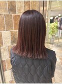 オン眉アシメ前髪切りっぱなし肩ボブ顔まわりレイヤー