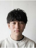 shimizu style/シャドウパーマ/マッシュ/センターパート/波巻き