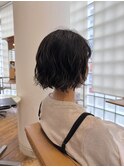 地毛風カラーにパーマ◎