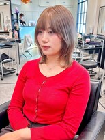 ネアン バイ エーケー 北花田(nean by AK)&nbsp;顔周りが可愛いミディアムレイヤースタイル