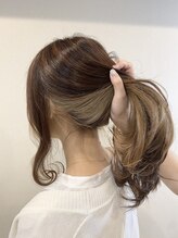 アールヘア(ar hair) ☆アレンジしても最高にカワイイ☆ベージュ系インナーカラー