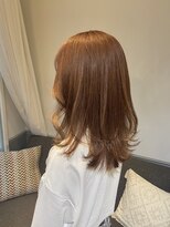 ネオリーブアイム 横浜西口店(Neolive aim)&nbsp;ピンクオレンジ×レイヤーカット