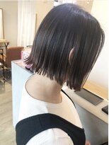 アーブル ヘアーアンドメイク(ARBRE) ブリーチハイライト切りっぱなしボブ外ハネボブ