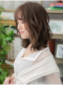 ミルクティアッシュ外国人風透け感大人巻きa上尾20代30代40代