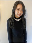 韓国風大人かわいい流れるレイヤー