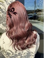 アーブル ヘアーアンドメイク(ARBRE) ピンクロングレイヤーカット