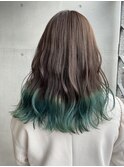 ターコイズ/ダブルカラー/ケアブリーチ/髪質改善/原宿