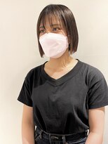 ラミエバイメルト 下北沢(lamie by melt)&nbsp;【村上慶登】切りっぱなしボブ ブラウンベージュ シースルー