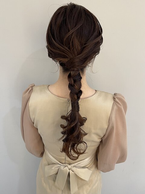 編みおろしヘアセット☆