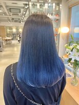 オーガニック リブ 川越(organic+live)&nbsp;ナチュラルブルーブラック艶感ストレート美肌透明感ブルーカラー