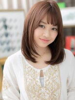 カバーヘア ブリス 上尾西口店(COVER HAIR bliss)&nbsp;★斜めバングカーキベージュ前下がりレイヤー20代30代40代★9