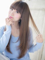 クオーレ ヘア アンジュ 水戸店(CUORE HAIR ange)&nbsp;水戸/髪質改善/レイヤーロング/黒髪/前髪パーマ/グレーベージュc