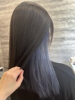 ヘアー ブランコ(hair Blanco) インナーカラー、ペールブルー