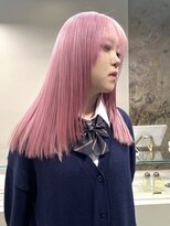 ソル ジングウマエ(SOL JINGUMAE)&nbsp;ダブルカラーピンクベージュピンクブラウンカラーレイヤーカット