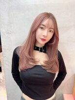 ロンドアベニール 北千住(Lond avenir)&nbsp;レイヤーカット　ピンクベージュ　イメチェン　北千住