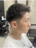 フェード/ハイトーンカラー/マッシュパーマ/アースカラー/men's/