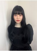 韓国ロングレイヤーブルーブラック