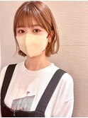 外ハネボブ/チェリーブラウン/ミニウルフ/ワイドバング/韓国風