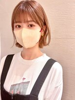 ラフ フロム ガーデン(Laf from GARDEN)&nbsp;外ハネボブ/アプリコットオレンジ/くびれヘア/韓国風