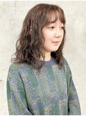 ＊ニュアンスパーマロングハードスパイラルパーマ前髪30代40代1