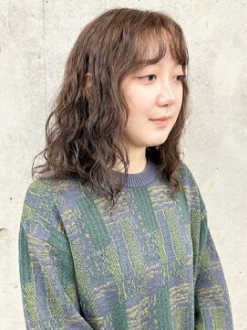 モリオ(morio) ＊ニュアンスパーマロングハードスパイラルパーマ前髪30代40代1