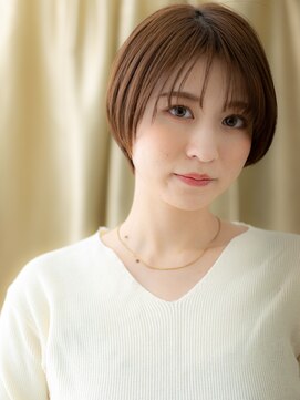 モッズヘア 越谷(mod's hair) シースルーバング似合わせカット小顔丸みショートY越谷30代40代