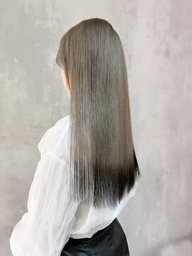 アイティーバイアルバム 藤沢店(IT by ALBUM) ブリーチロング韓国ヘアミルクティーオリーブベージュ_ba509311