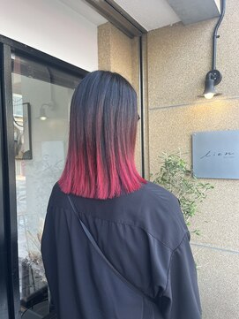 リアン(lien) ネオンレッドオンブレ