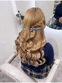 ねじりハーフツイン【クランソア】ヘアメ/ヘアセット/心斎橋 
