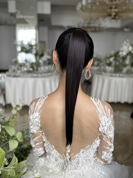 ピークアブー アヴェダ アトレ恵比寿(PEEK-A-BOO AVEDA) ポニーテールアレンジ/結婚式アレンジ/花嫁アレンジ/ブライダル