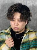 センターパート×波巻きウェーブ