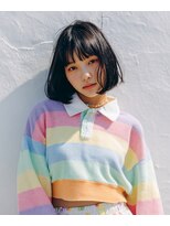 アノ 渋谷(ano)&nbsp;重めパッツン×丸みボブで個性派映え