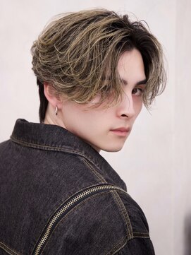 ルーシー 渋谷(LUCEY) センターパートフェザーパーマシャドウパーマメンズパーマ