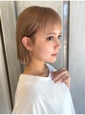 【本山貴志】人気ハイトーンベージュダブルカラーボブ