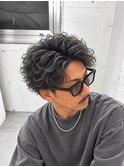 大人　縦落ち　波巻き　パーマ　シャドーパーマ