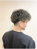 メンズマッシュパーマ×メッシュ