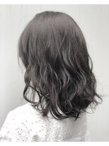 ネクストハラジュク(NEXT HARAJUKU)&nbsp;★ホワイトグレージュミニウルフデジタルパーマチェリーブラウン