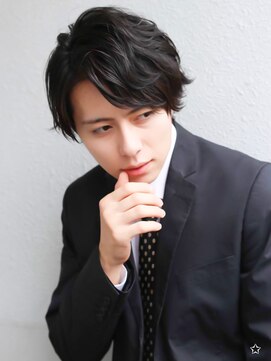 アフロート ディル(AFLOAT D'L) ソフトツイスト黒髪マッシュネオウルフオリーブカラーワンレン