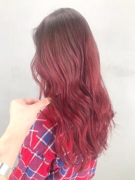 アルバム 銀座(ALBUM GINZA) レッドロング_ネオウルフ外ハネボブアッシュブラウン_ba272451