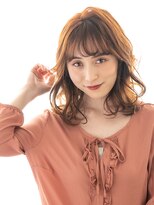 ヘアーサロン ラフリジー(Loufreasy)&nbsp;【イルミナカラー】でピンクベージュ×くせ毛風無造作パーマ