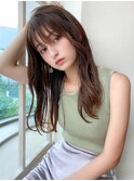 アフロート矢田菜津紀　セミロングベージュカラー20代30代髪型