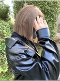 ハイライト.バレイヤージュ.透明感ベージュカラー　hiro