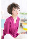 大人かっこいい横顔美人のこなれマッシュショートb1